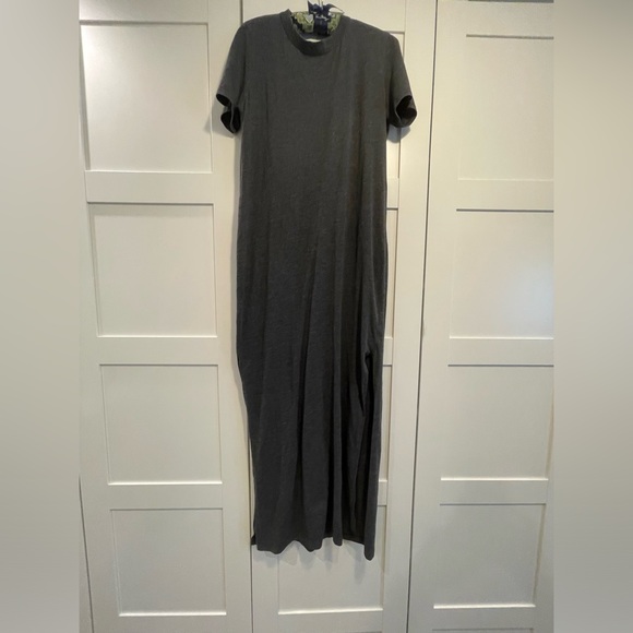 LUNYA Restore Organic Pima Cotton Maxi Dress Medium in Grey - Picture 3 of 7